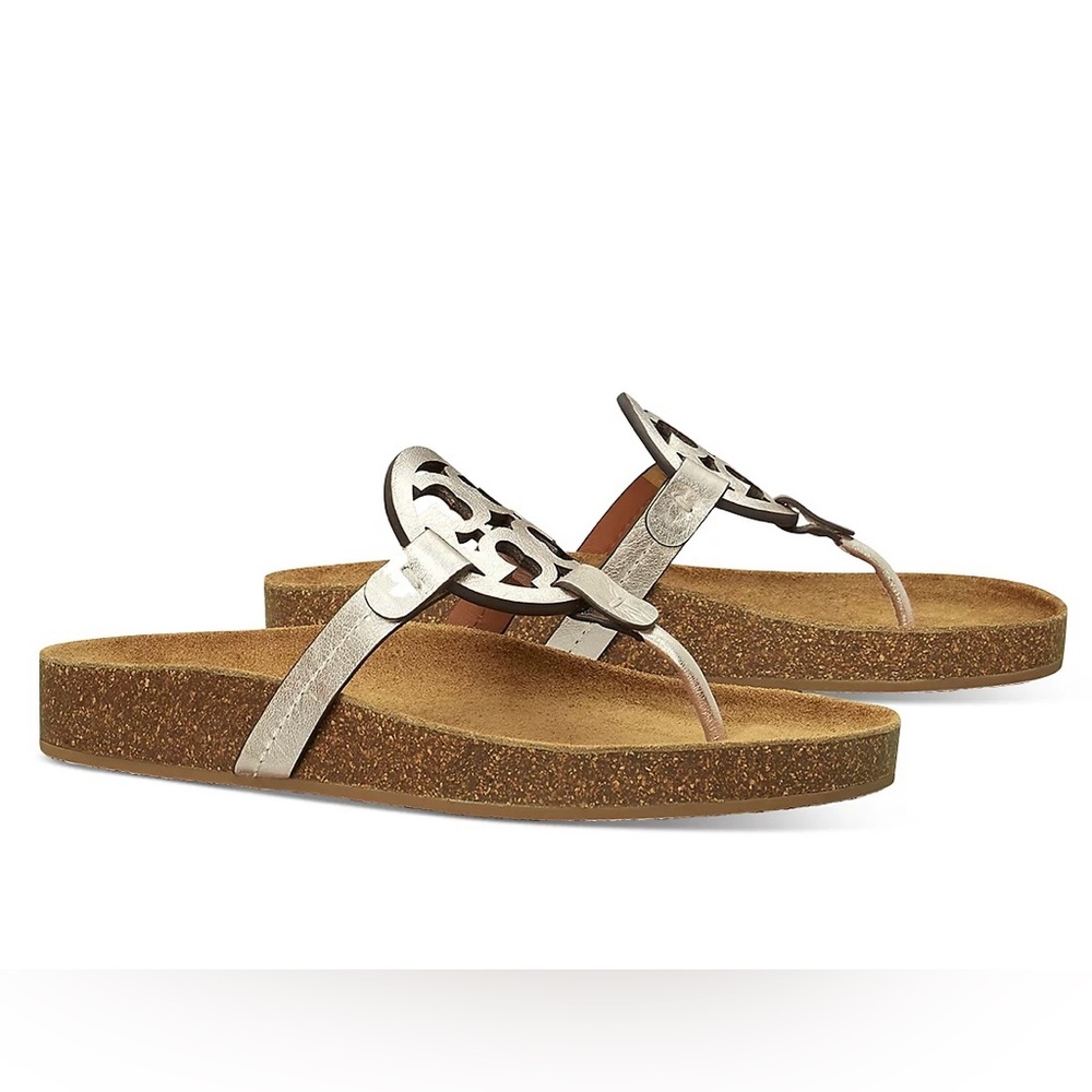 Tory Burch Miller Cloud Sandals Spark Gold 7.5